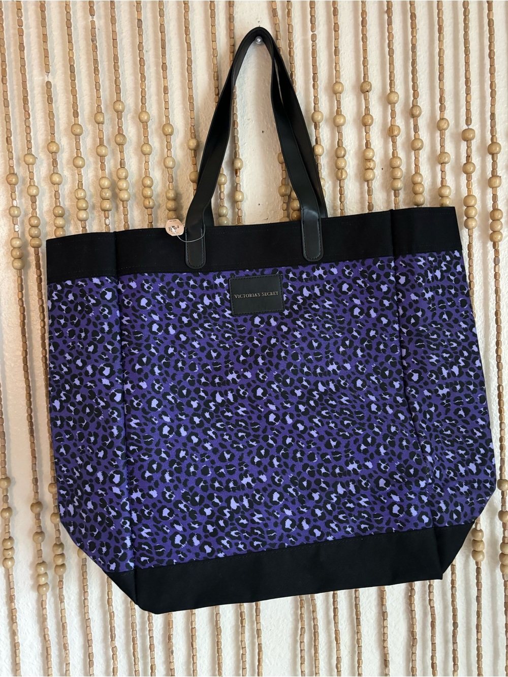 Y2K Victoria Secret Cheetah Purple Black Scene Glam Grunge Large Tote Purse